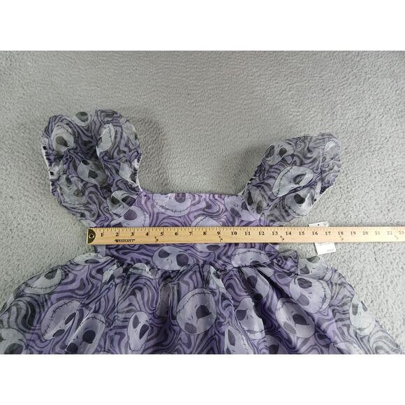 Disney Dress Jack Skellington Girls Medium (8) Halloween Costume Purple Puff NWT - Picture 5 of 8
